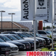 Vehicles are displayed for sale at an AutoNation car dealership on April 21, 2022 in Valencia, California. The auto retailer released quarterly earnings today showing that revenue increased 14 percent to $6.75 billion, beating Wall Street expectations, amid continued strong demand for new and used vehicles.